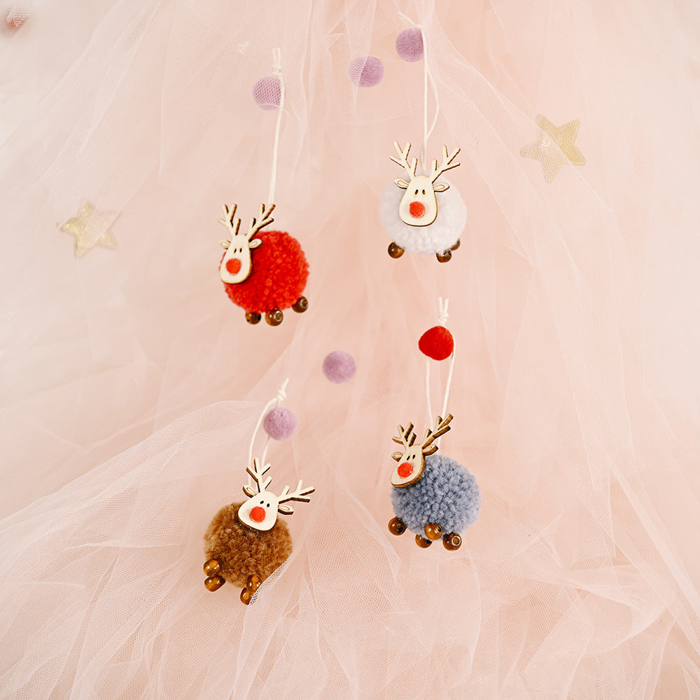 Christmas decoration, felt deer pendant, creative new elk pendant Christmas tree pendant gift