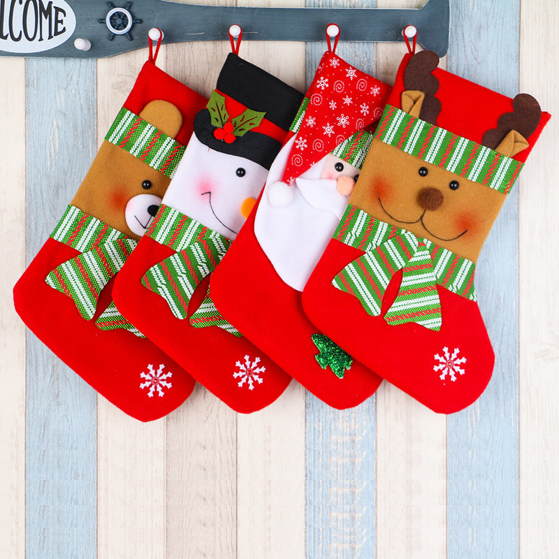 Christmas Decorations Gift Bag Pendant Gift Bag Socks Fireplace Pendant Large Christmas Candy Storage Socks