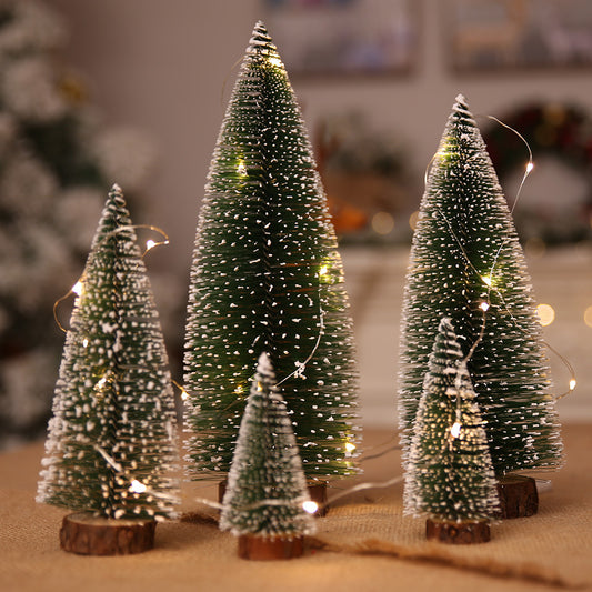 Christmas decorations Christmas tree ornaments, mini white Christmas pine tree table bar shopping mall decoration