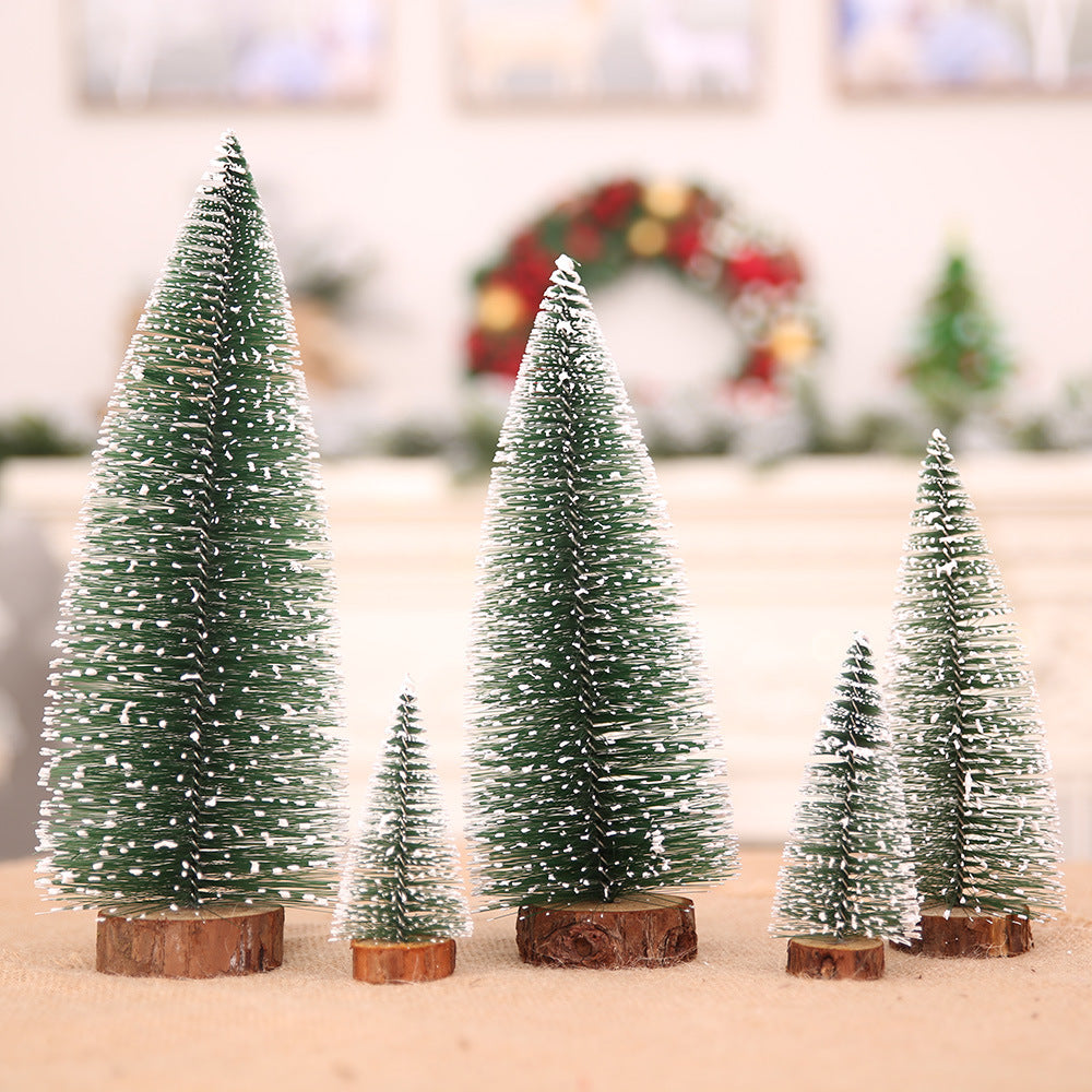 Christmas decorations Christmas tree ornaments, mini white Christmas pine tree table bar shopping mall decoration