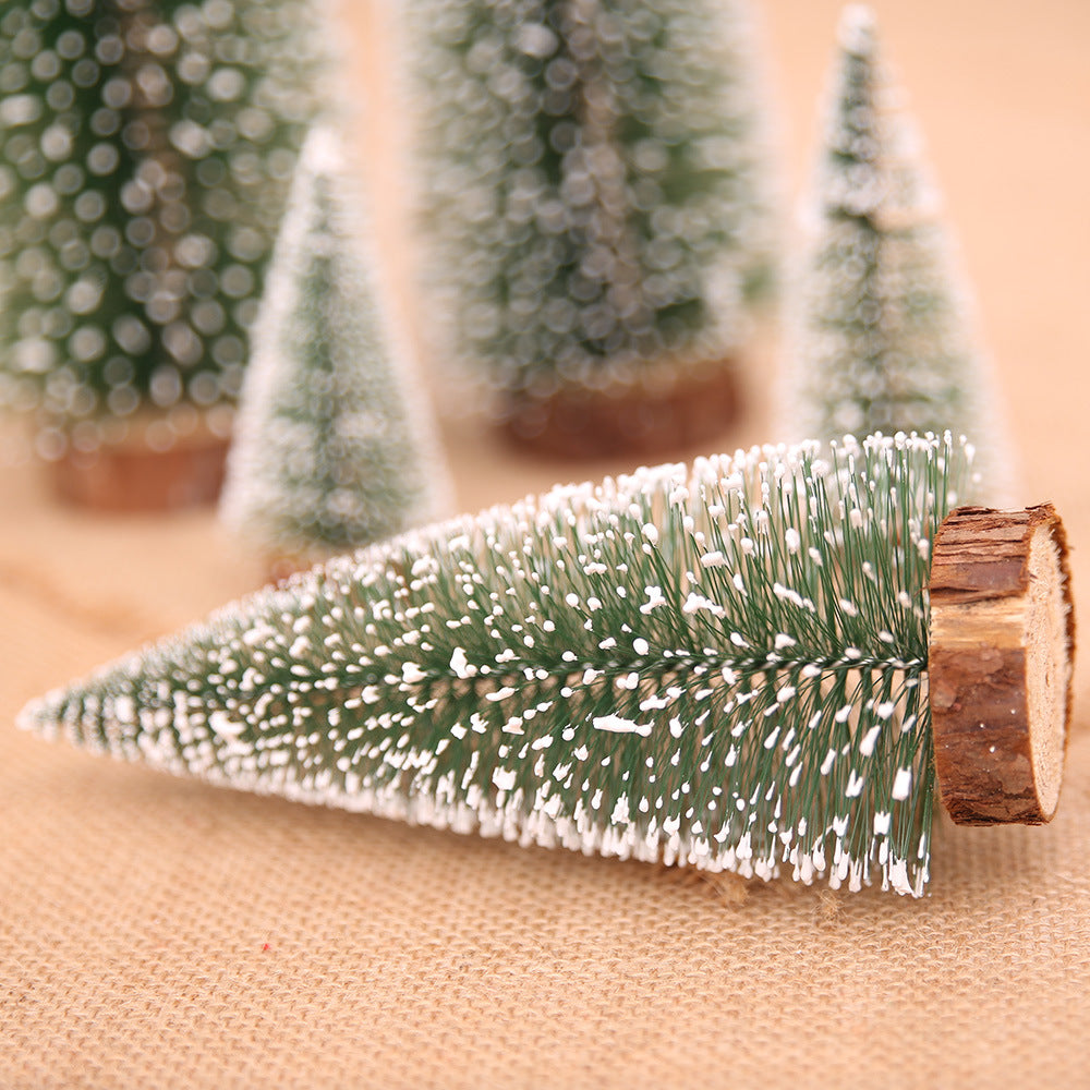 Christmas decorations Christmas tree ornaments, mini white Christmas pine tree table bar shopping mall decoration