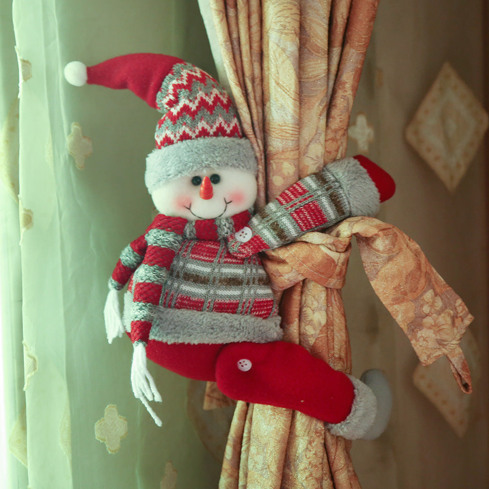 Christmas Decorations Home Curtain Decorative Buckle Cartoon Doll Buckle Window Decoration Christmas Gifts