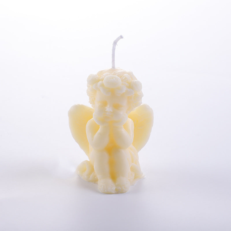 Christmas atmosphere candles cute brace angel scented candles Cupid pose props