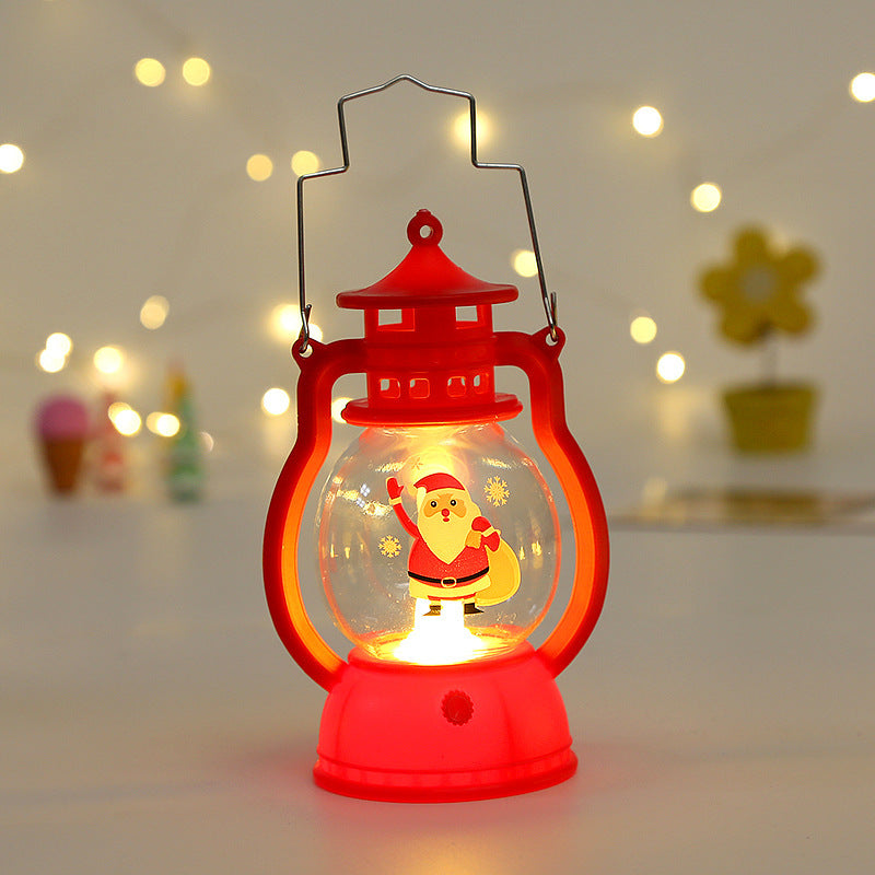 Christmas Ornaments Pony Light Portable Oil Light LED Electronic Candle Light Christmas Tree Scene Arrangement Pendant