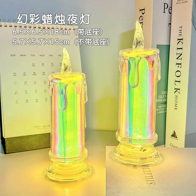 Simulated tears candle light romantic LED night light creative luminous electronic candle girl heart decorative small ornament