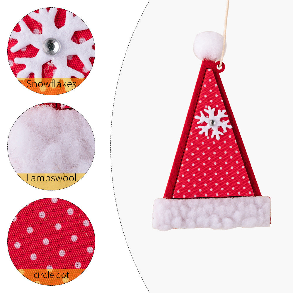 Christmas decoration supplies pendant Christmas hat small pendant boots gloves crutches Christmas tree pendant