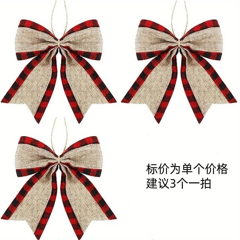 Christmas bow handmade Christmas decorations, Christmas tree decoration handmade DIY small bows