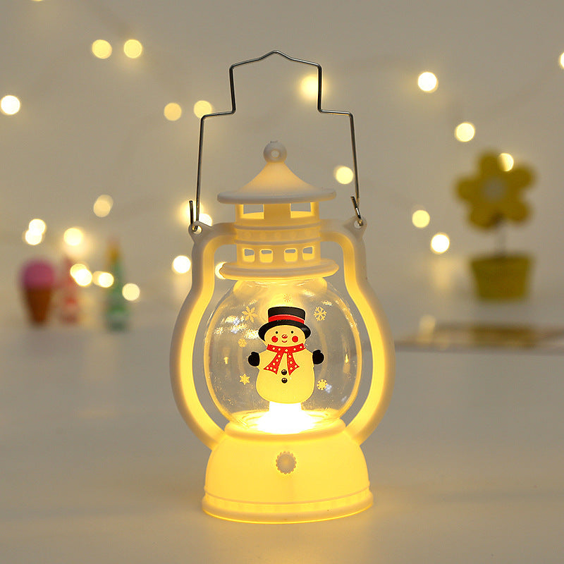 Christmas Ornaments Pony Light Portable Oil Light LED Electronic Candle Light Christmas Tree Scene Arrangement Pendant