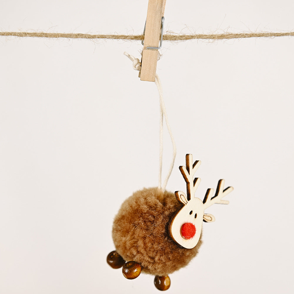 Christmas decoration, felt deer pendant, creative new elk pendant Christmas tree pendant gift