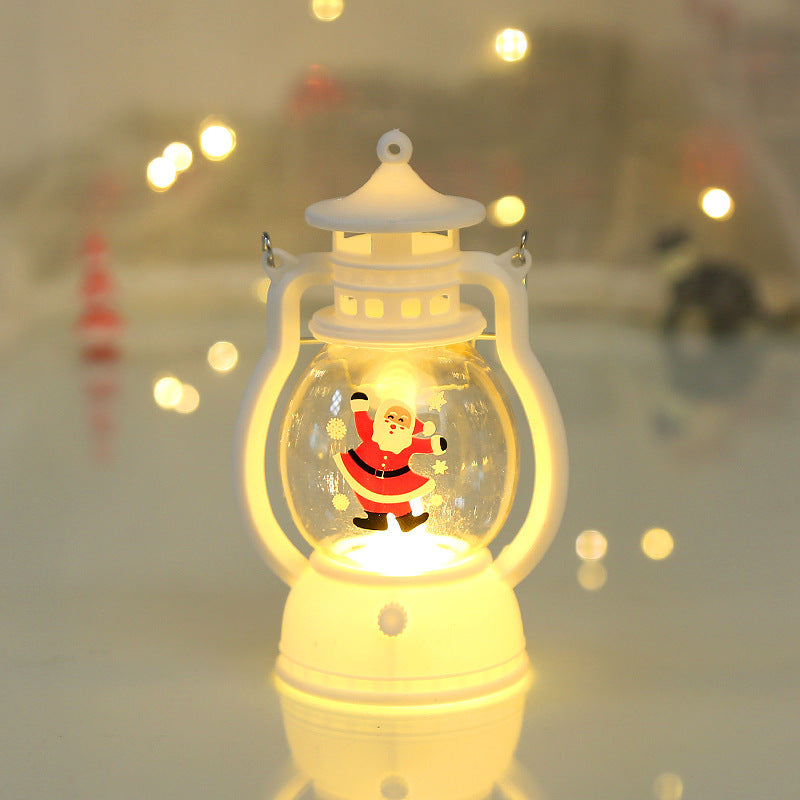 Christmas Ornaments Pony Light Portable Oil Light LED Electronic Candle Light Christmas Tree Scene Arrangement Pendant