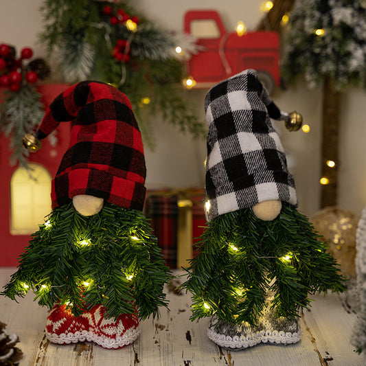 Christmas Decorations Creative Christmas Tree Faceless Doll Ornament Nordic Forest Glowing Old Man Gnome