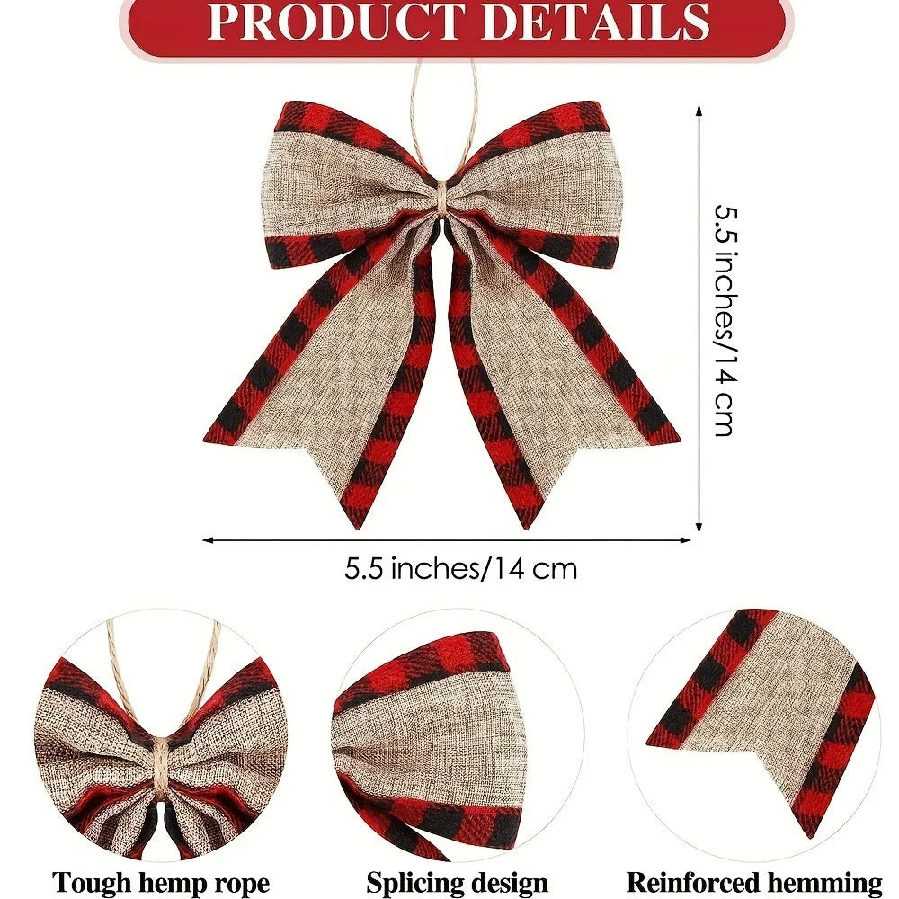 Christmas bow handmade Christmas decorations, Christmas tree decoration handmade DIY small bows