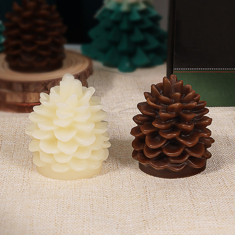 Special supply, Christmas simulation pine cone LED electronic candle atmosphere shooting arrangement props candle light wholesale