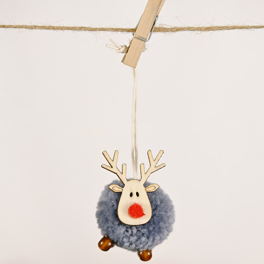 Christmas decoration, felt deer pendant, creative new elk pendant Christmas tree pendant gift