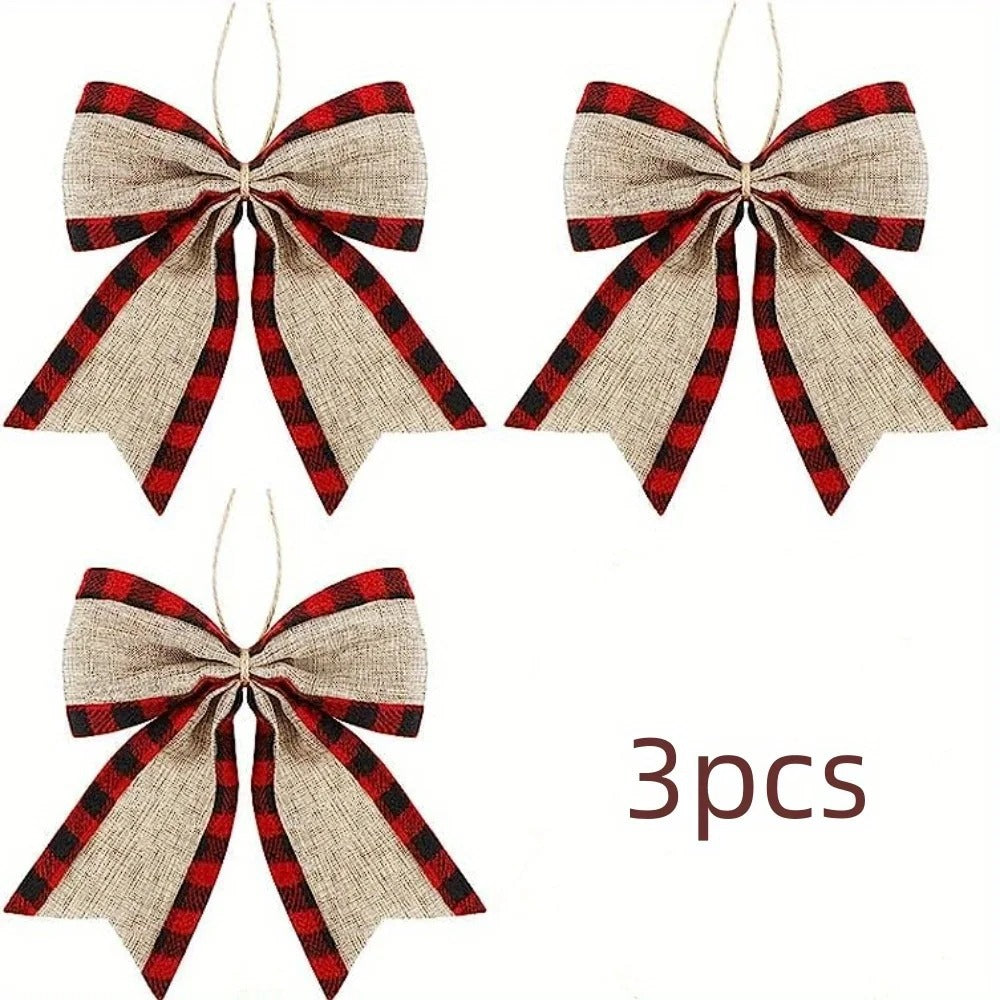 Christmas bow handmade Christmas decorations, Christmas tree decoration handmade DIY small bows