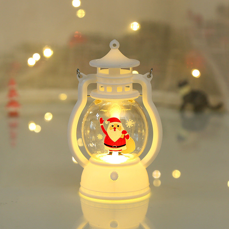 Christmas Ornaments Pony Light Portable Oil Light LED Electronic Candle Light Christmas Tree Scene Arrangement Pendant