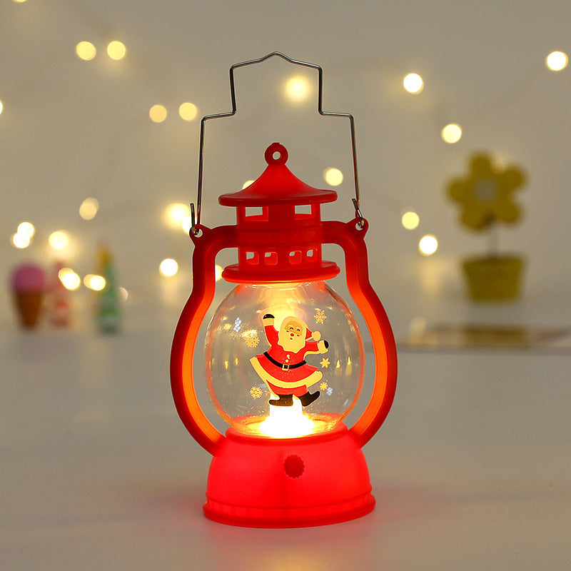 Christmas Ornaments Pony Light Portable Oil Light LED Electronic Candle Light Christmas Tree Scene Arrangement Pendant