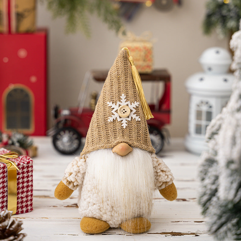 Christmas decorations party holiday decoration forest old man ornament faceless doll dwarf doll