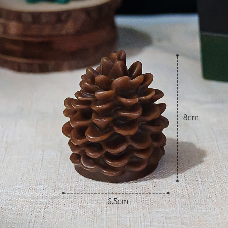 Special supply, Christmas simulation pine cone LED electronic candle atmosphere shooting arrangement props candle light wholesale