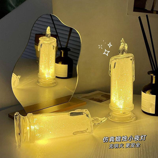 Simulated tears candle light romantic LED night light creative luminous electronic candle girl heart decorative small ornament