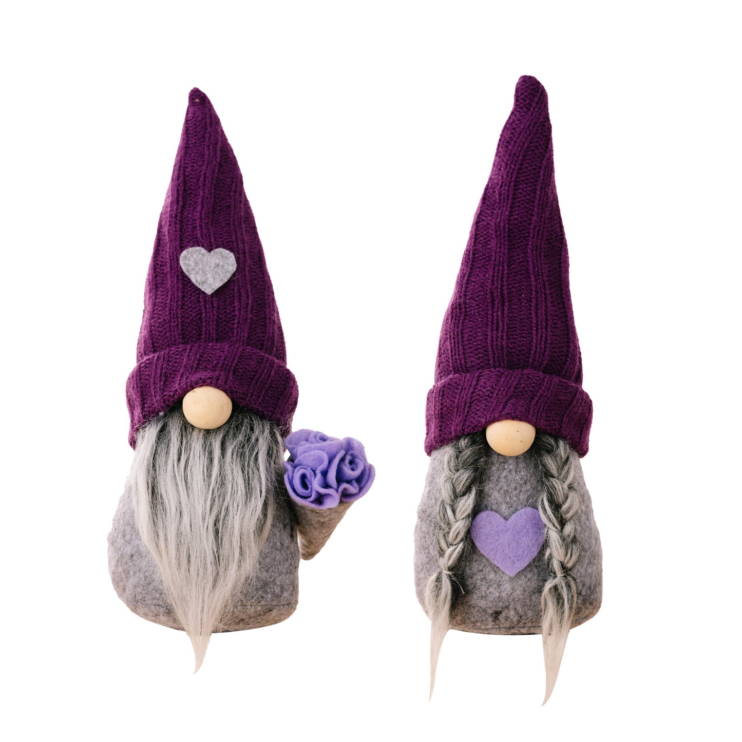 Christmas Decorations Purple Knitted Hat Gnomes Doll Ornament American Spring Autumn Faceless Doll