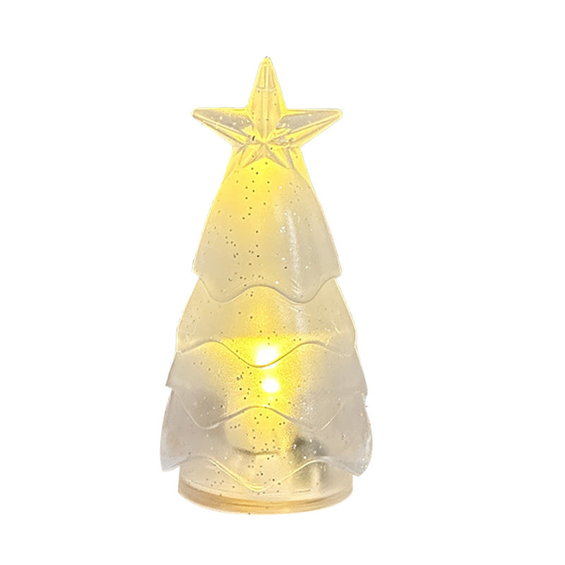 Crystal Christmas Tree Night Light Creative Atmosphere Light LED Electronic Candle Light Christmas Atmosphere Tabletop Ornament