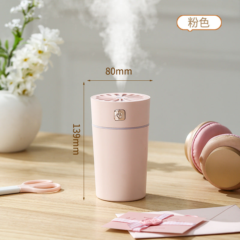 Air humidifier household large spray bedroom small mini car desktop nano hydrating gift rainbow cup