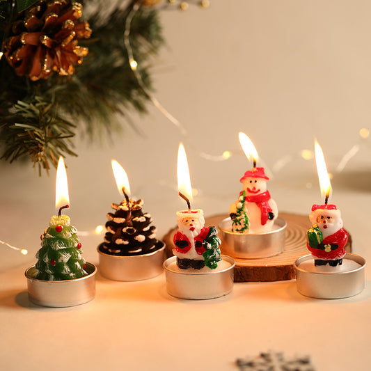 Christmas candle wholesale set DIY paraffin candle ornament Christmas decoration atmosphere candle light