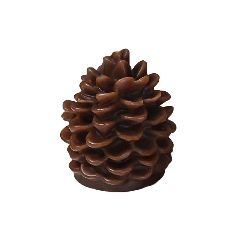 Special supply, Christmas simulation pine cone LED electronic candle atmosphere shooting arrangement props candle light wholesale