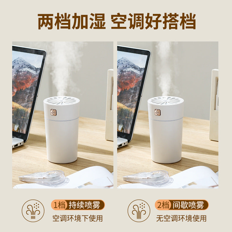 Air humidifier household large spray bedroom small mini car desktop nano hydrating gift rainbow cup